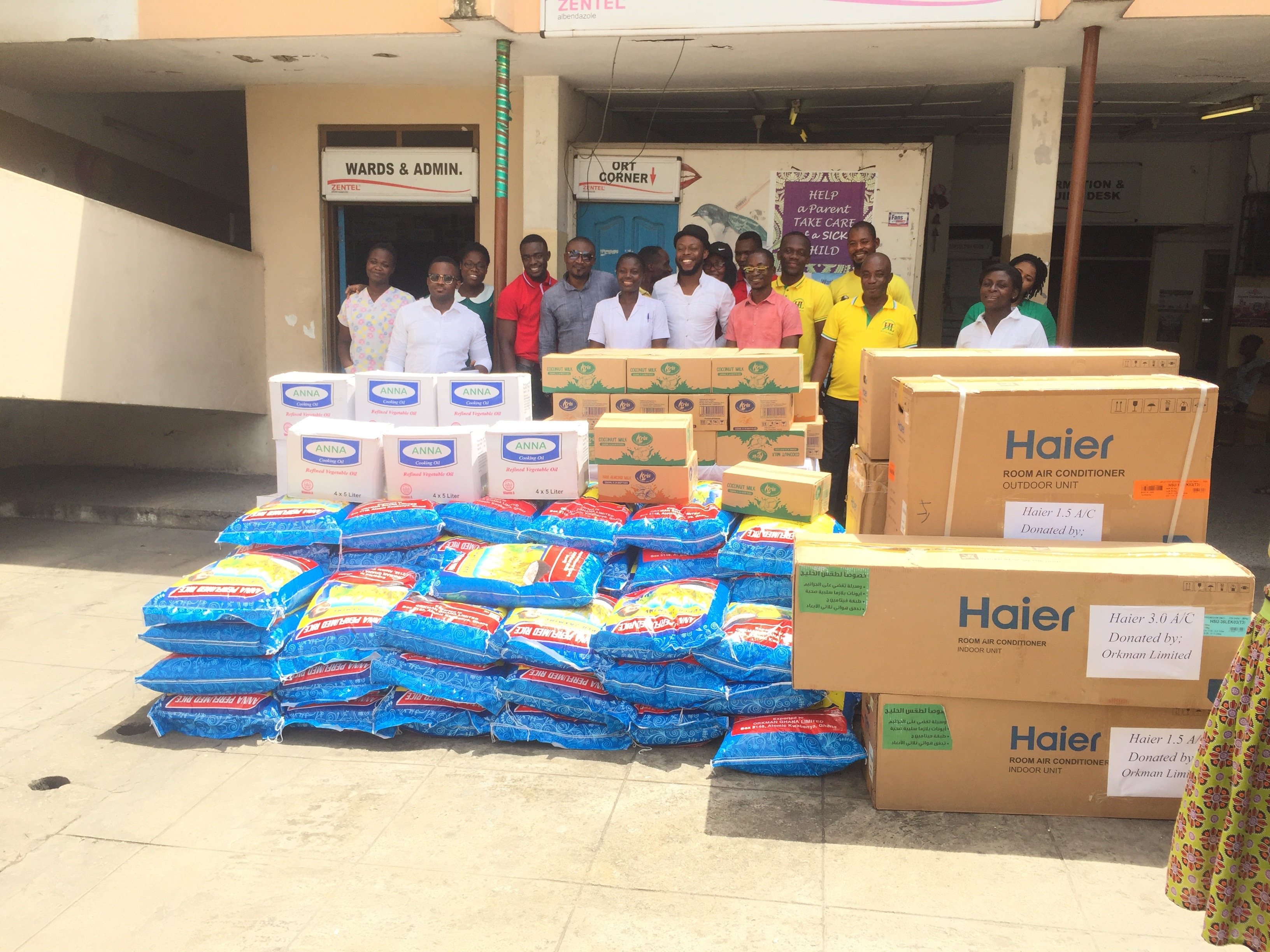 Kalybos & Orkman Company Ltd. Donate Air-condition, Items To Children’s Hospital