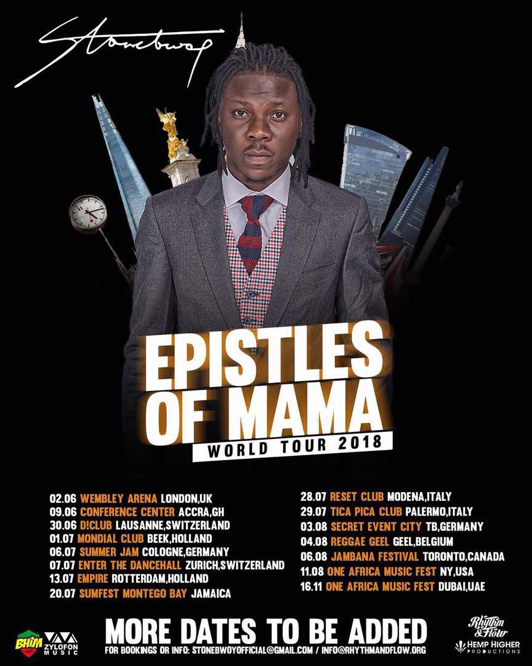 Stonebwoy Embarks On ‘Epistles Of Mama’ World Tour
