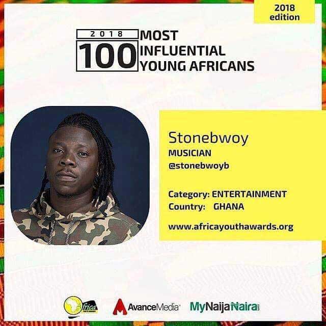 Stonebwoy, Nana Aba Anamoah Make 100 Most Influential Young Africans List