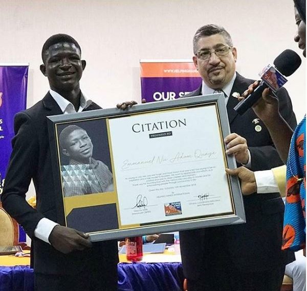 Strika Rewarded For His Role In ‘Beast Of No Nations'(PHOTO)