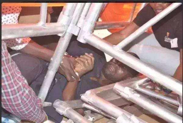 Lupita Nyongo’s dad Anyang Nyong’o cheats death as he is found buried under heavy metals amid the chaos in Migori (Photos)