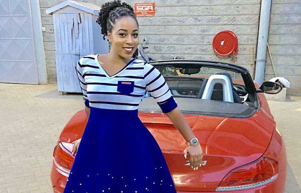 “EMB queen” Bahati’s girlfriend Diana Marua shows of a sleek BMW convertible