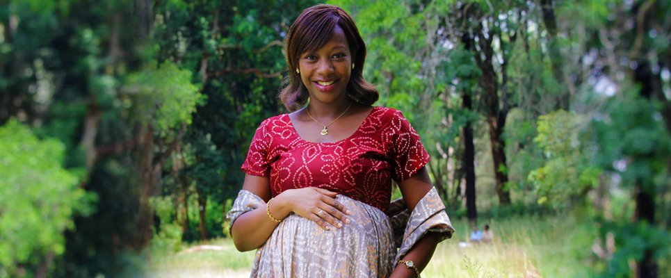 The late Janet Ikua pregnant with her last born