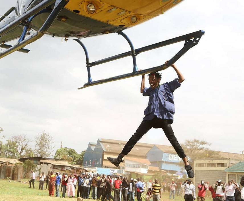 Eric Omondi’s daredevil stunt sends social media into a frenzy