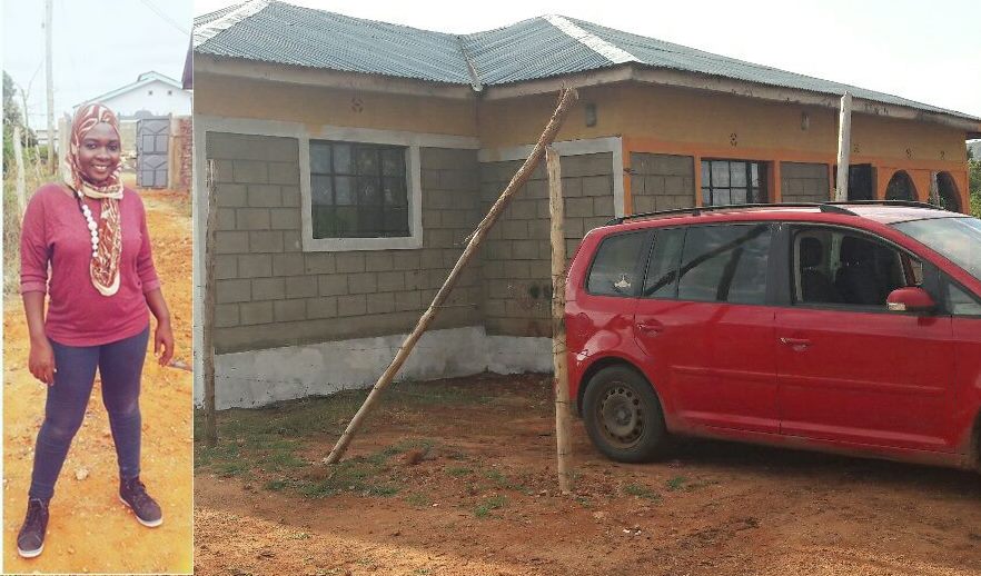 Nyota Ndogo builds her mom a simple cool house after successfully building herself a bungalow (Photos)