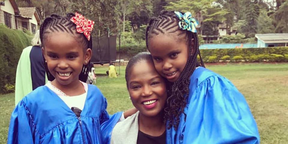 Evaline Momanyi proves she’s the perfect step mother for Grace Msalame’s twins (Photos)