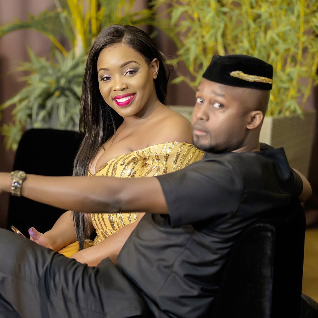 Risper Faith with her fiance