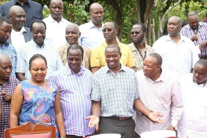 Kenyans react to a viral photo of several county governors photographered ‘ogling’ Anne Waiguru