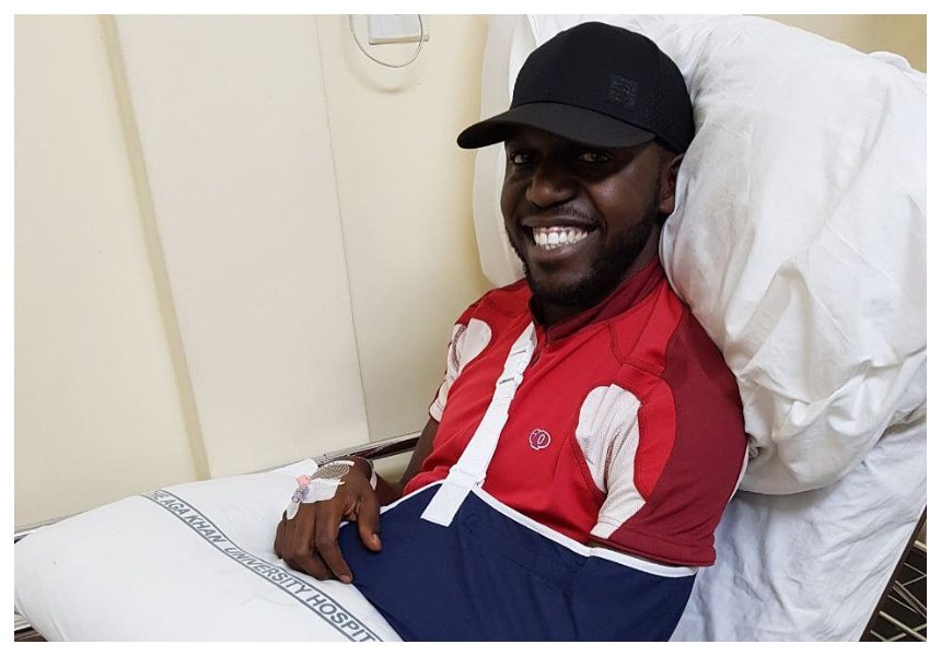 Larry Madowo’s freak accident proves cycling is a deathtrap for journalists (Photos)