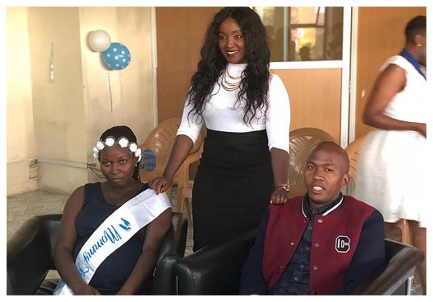 Actress Celina treats honest matatu tout and his wife to a surprise baby shower (Photos)