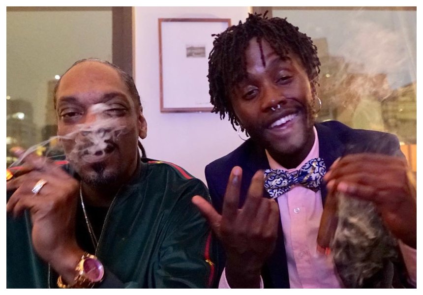 Kisumu governor’s son Junior Nyong’o spotted smoking weed with American rapper Snoop Dogg (Photos)