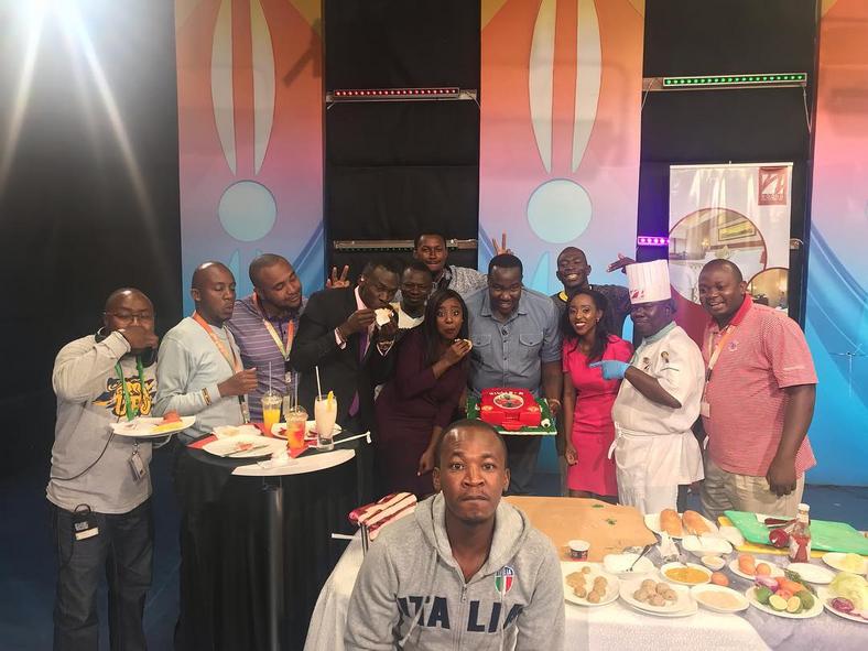 32-year-old Raburu gets surprise birthday party from Citizen TV crew(photos)