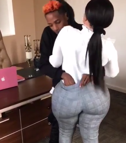 Lucky man! Wild reactions as Eric Omondi man handles Vera Sidika’s huge derriere(video) 