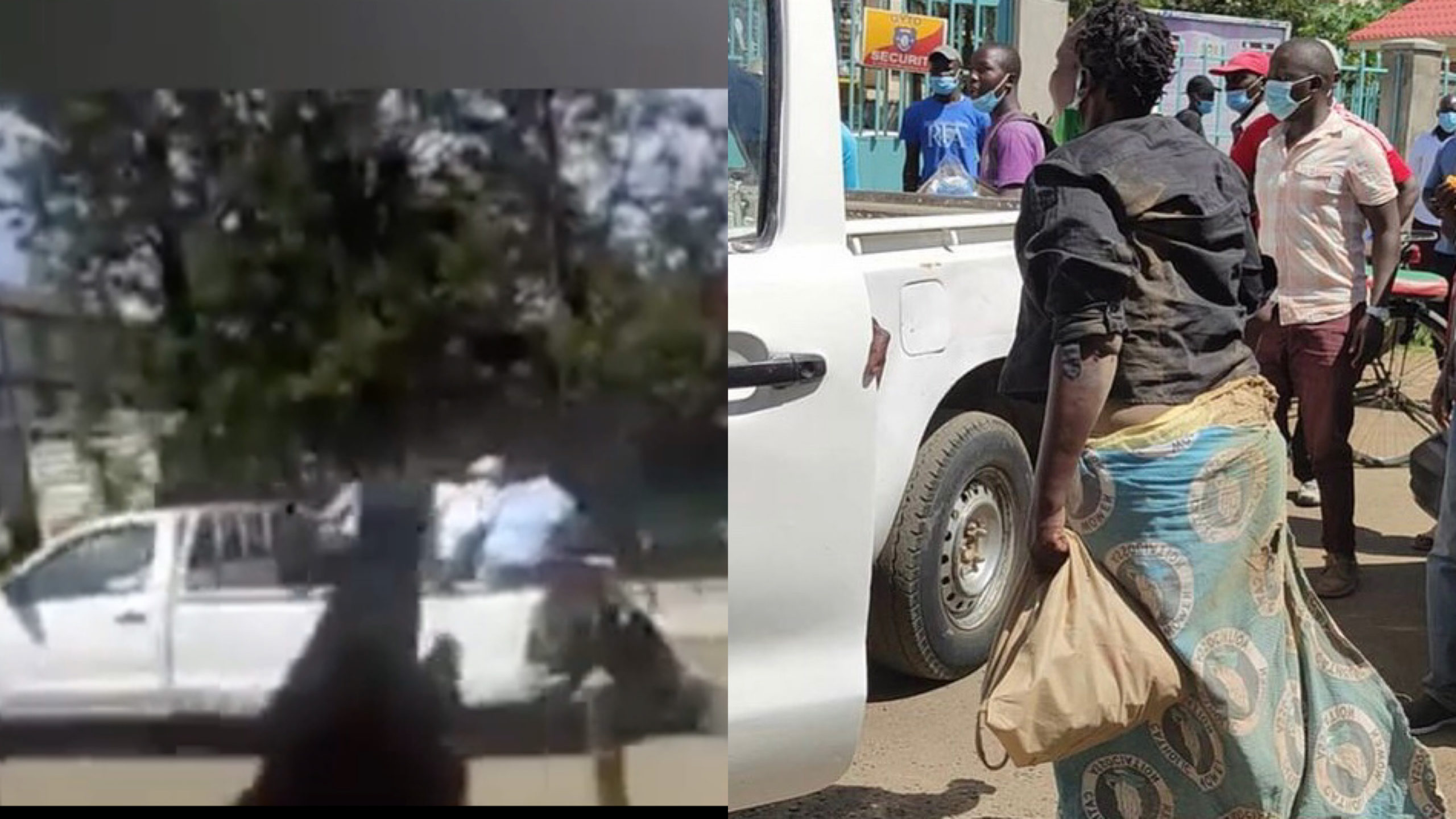 Meet the female hawker who was shamelessly dragged on a tarmac road by Kisumu county officers (Photo)