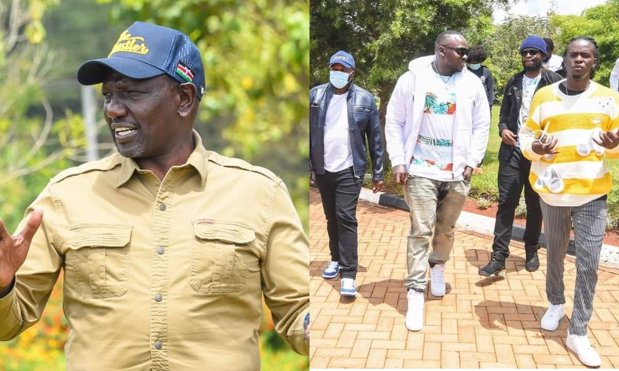 “Huyo ni mtu wa mkono kama Nyinyi!” Netizens react to DP William Ruto’s meeting with local artists (Photos)