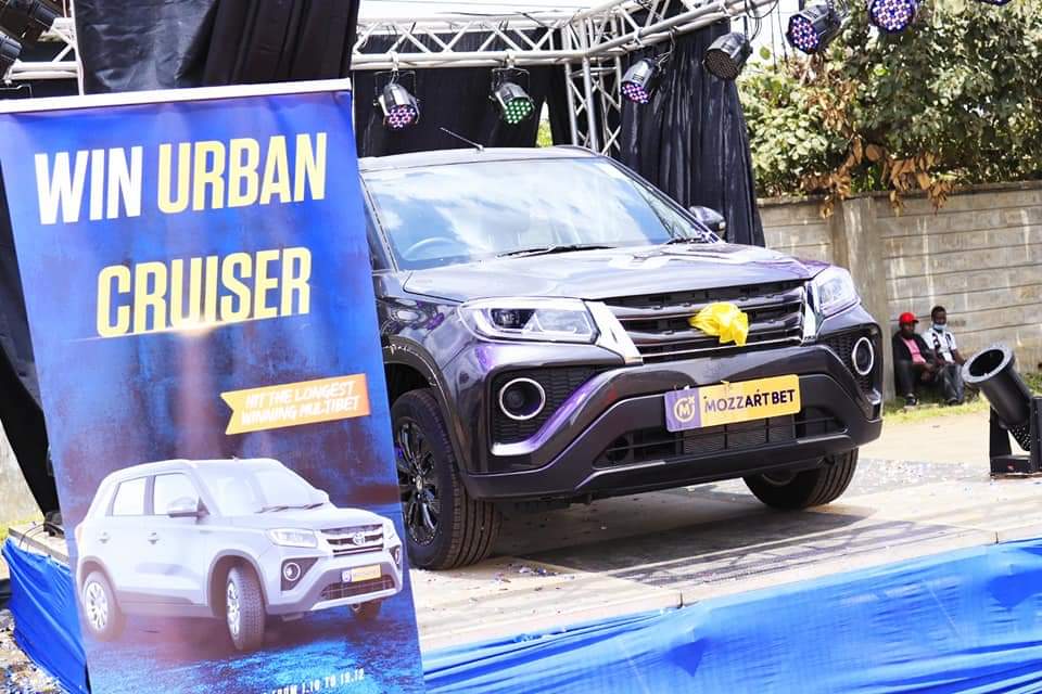 A sleek new Toyota Urban Cruiser up for grabs by a lucky Mozzart gamer!