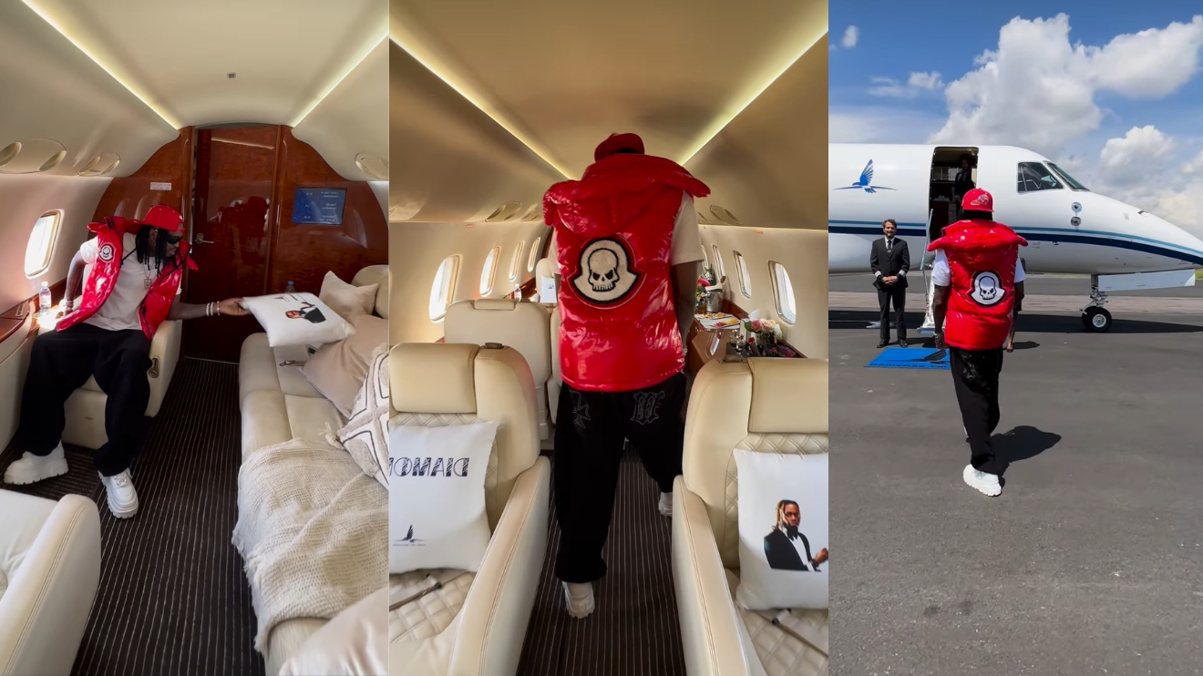 Diamond Platnumz panics, demands producer Hanscana sacrifice himself for the star in mid-air turbulence