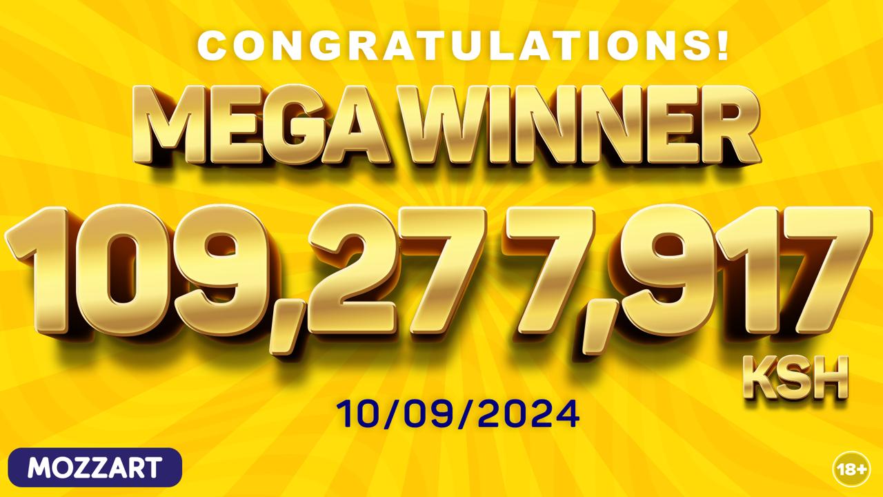 New Millionaire: Local Punter wins Ksh109,277,917 on Mozzartbet