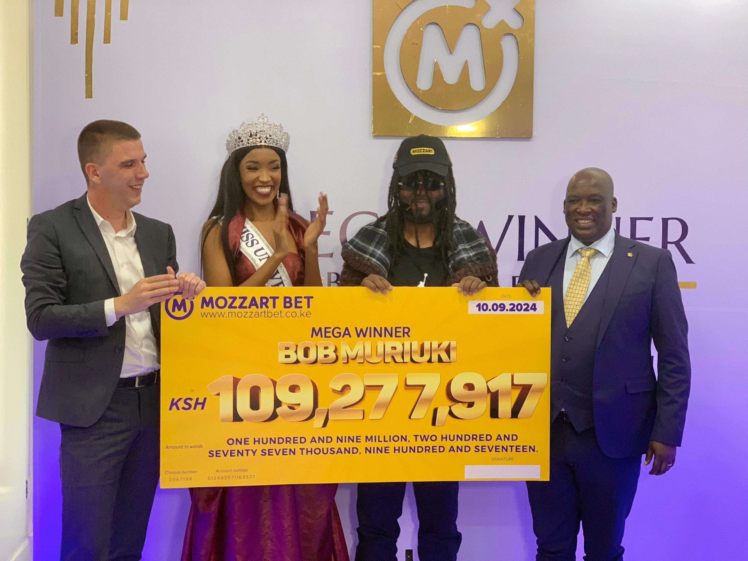 Mozzartbet Hands Over Ksh109.2 Million to Lucky Winner Bob Muriuki