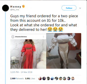 what this Lady Ordered and what she Got