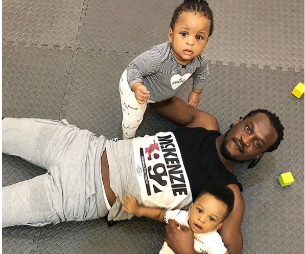 Paul Okoye and his twins Nathan and Nadia