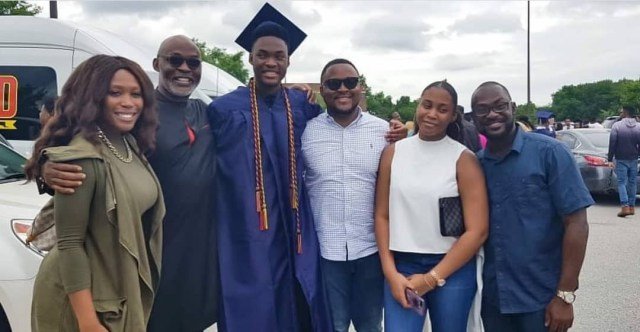 Actor RMD Poses with his Wife his Family as his Son Graduates from US ...