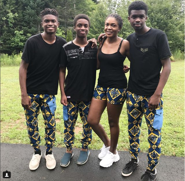 Omoni Oboli and her Sons