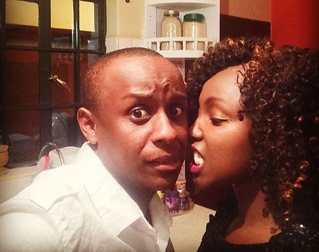 Catherine Kamau with boyfriend